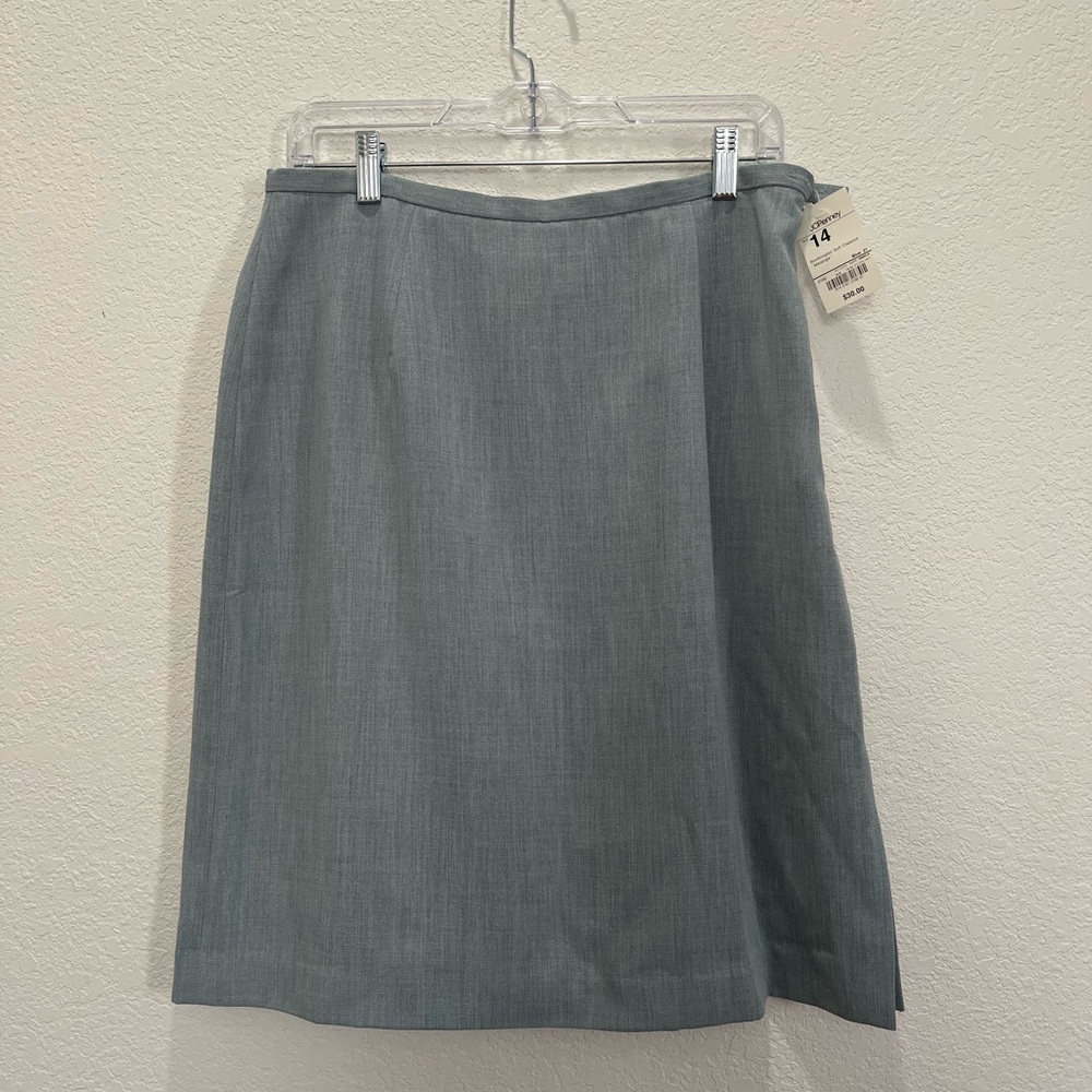 Nwt‎ Worthington soft classics "Melange" Blue skirt size 14